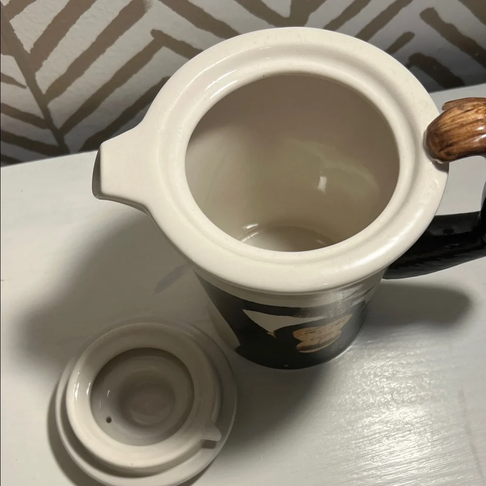 Pier 1 Monkey Design Ceramic Teapot